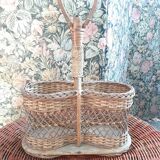 Rattan bottle holder