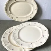 Set of three serving dishes Digoin Sarreguemines, Arromanches, around 1950
