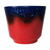 Cache-pot rouge et bleu