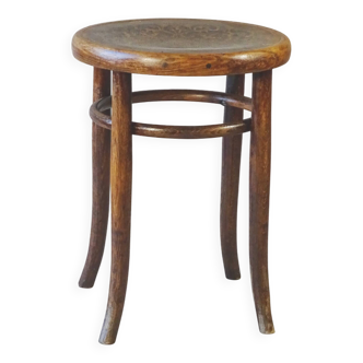Tabouret bas assise bois, vers 1930