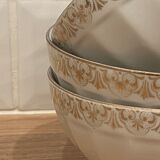 3 small faceted bowls