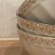 3 small faceted bowls