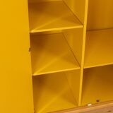 Wardrobe from the Profilsystem collection by Flötotto, 1970s, yellow HPL, beech frame