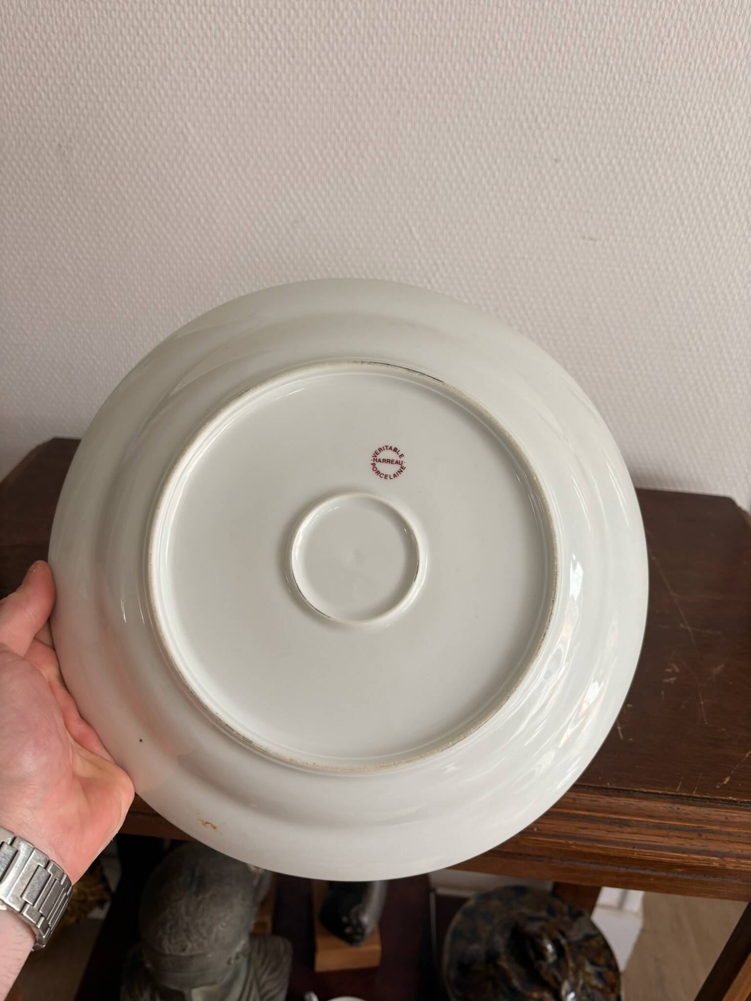 Deep Plate Porcelain Limoges Harreau Fluted Edge Neo Style Salad Bowl