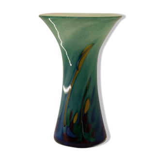 Diabolo vase in blown glass