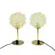 Pair of Mid-Century Bubble Glass Table Lamps by Helena Tynell, Germany, 1960s