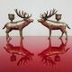 Pair of candle holders in the shape of a deer Mid Century Modern