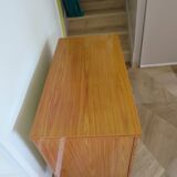Vintage Louis XV style chest of drawers in citron wood veneer