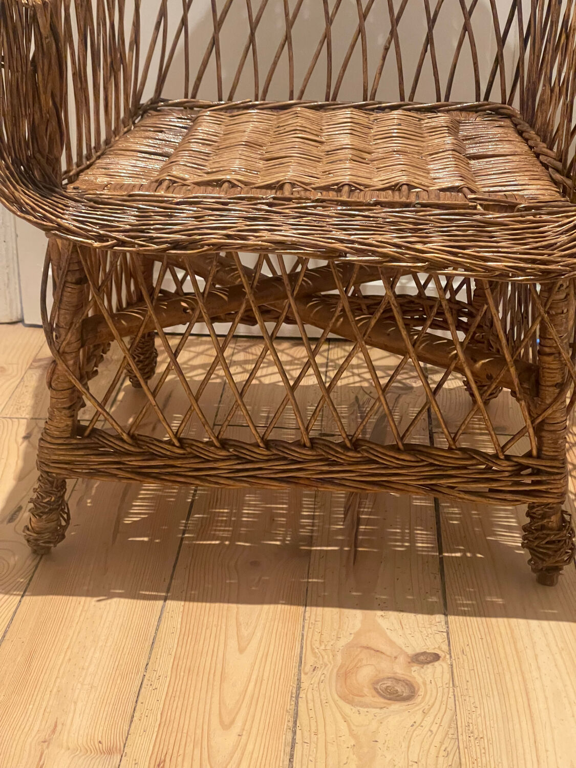Vintage rattan armchair
