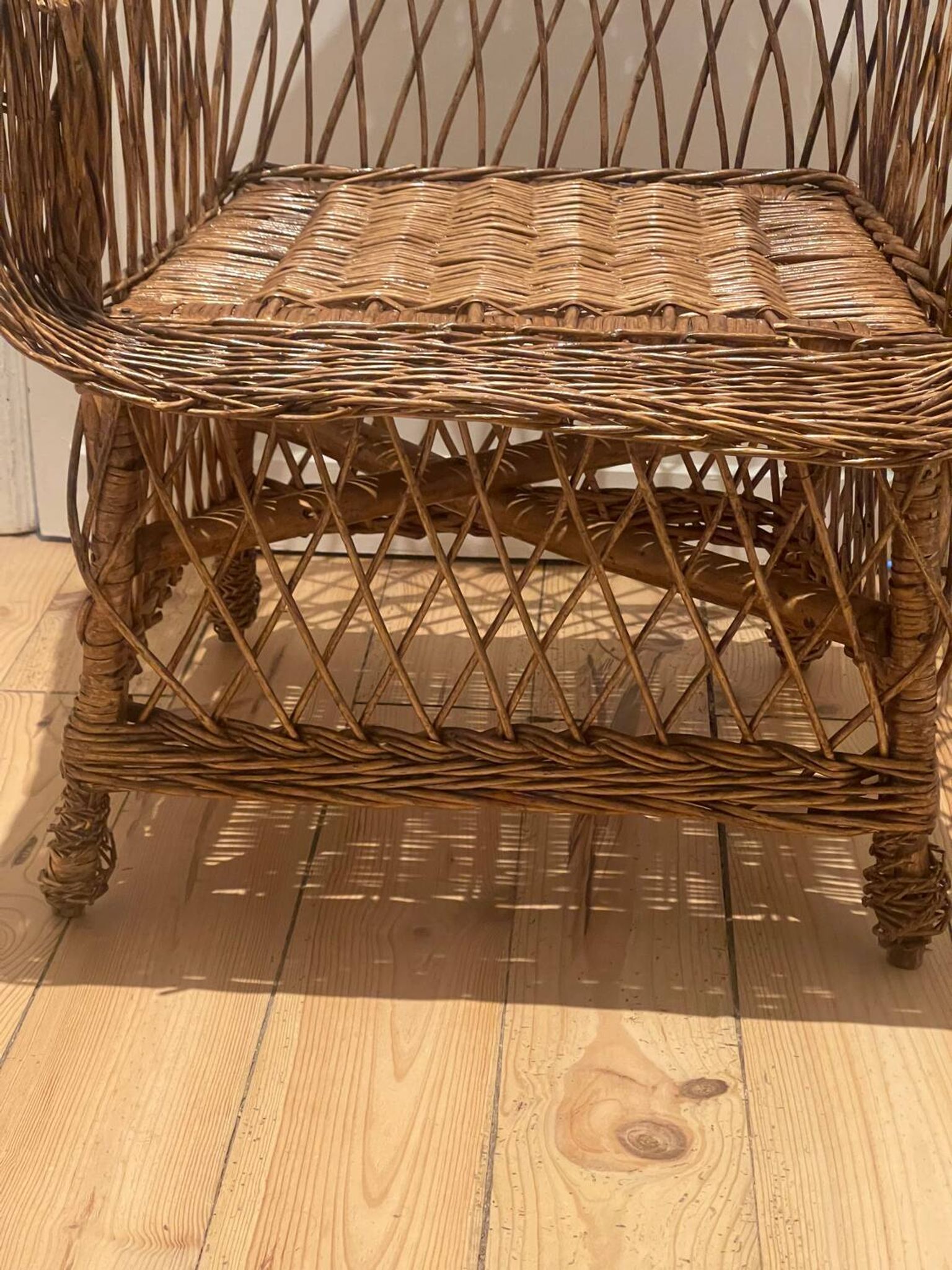 Grand Fauteuil en rotin vintage