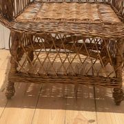 Grand Fauteuil en rotin vintage