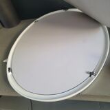 White enameled cast iron bathroom set