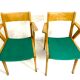 Paire de fauteuil chaise bridge design vintage 50