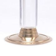 Ensemble vintage de bougeoirs en laiton et en lucite, années 1970.