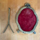 Antique mirror louis xv shell shape rococo bronze #