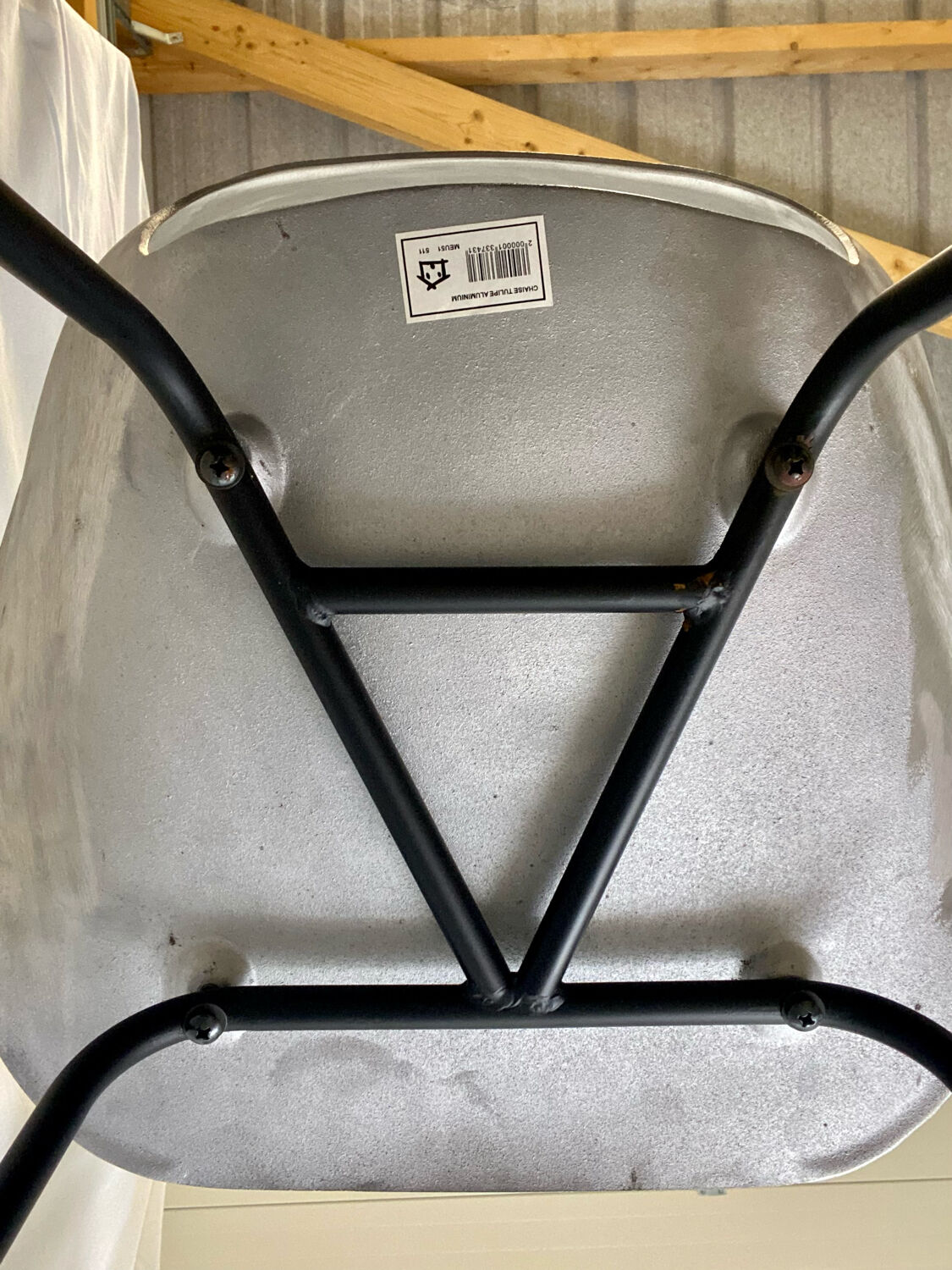 Vintage tulip chairs by Pierre Guariche