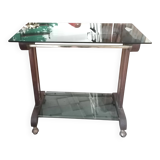 Carrello con ripiani fumé, anni '60