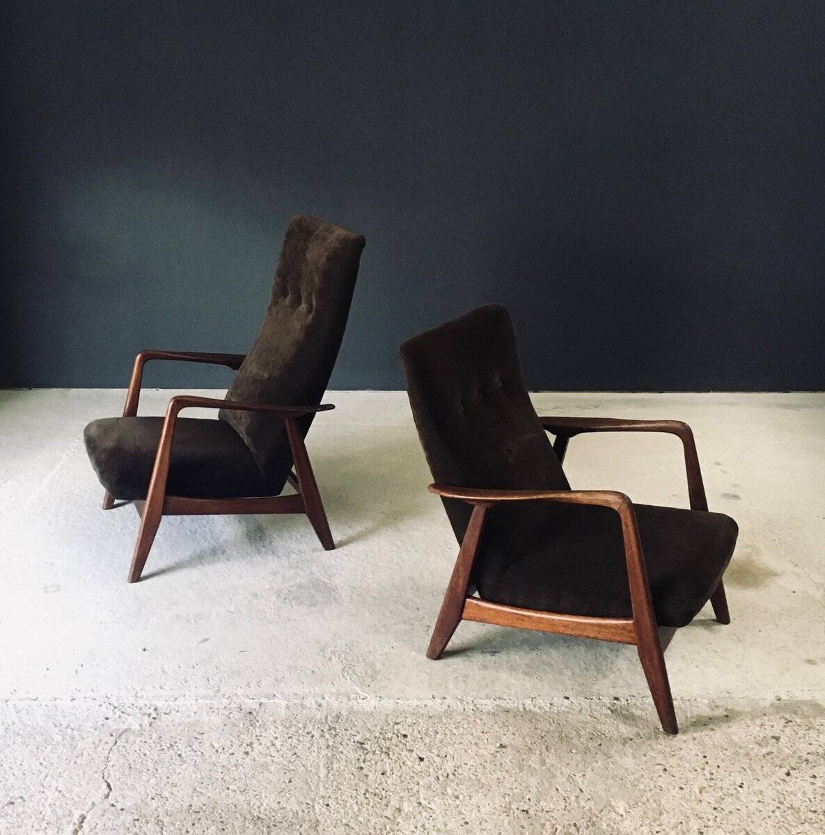 Rock Siësta Lounge Chairs by A. Relling and T. Bekken for Arnestad Bruk, Norway, 1957, Set of 2