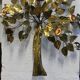 Metal tree-shaped wall applied