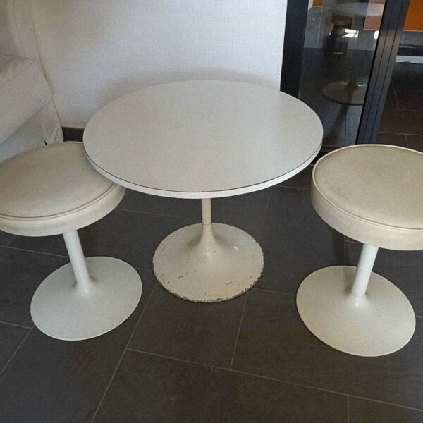 Ensemble vintage vitra par graeter ag (bâle) – tables et tabourets - modèle