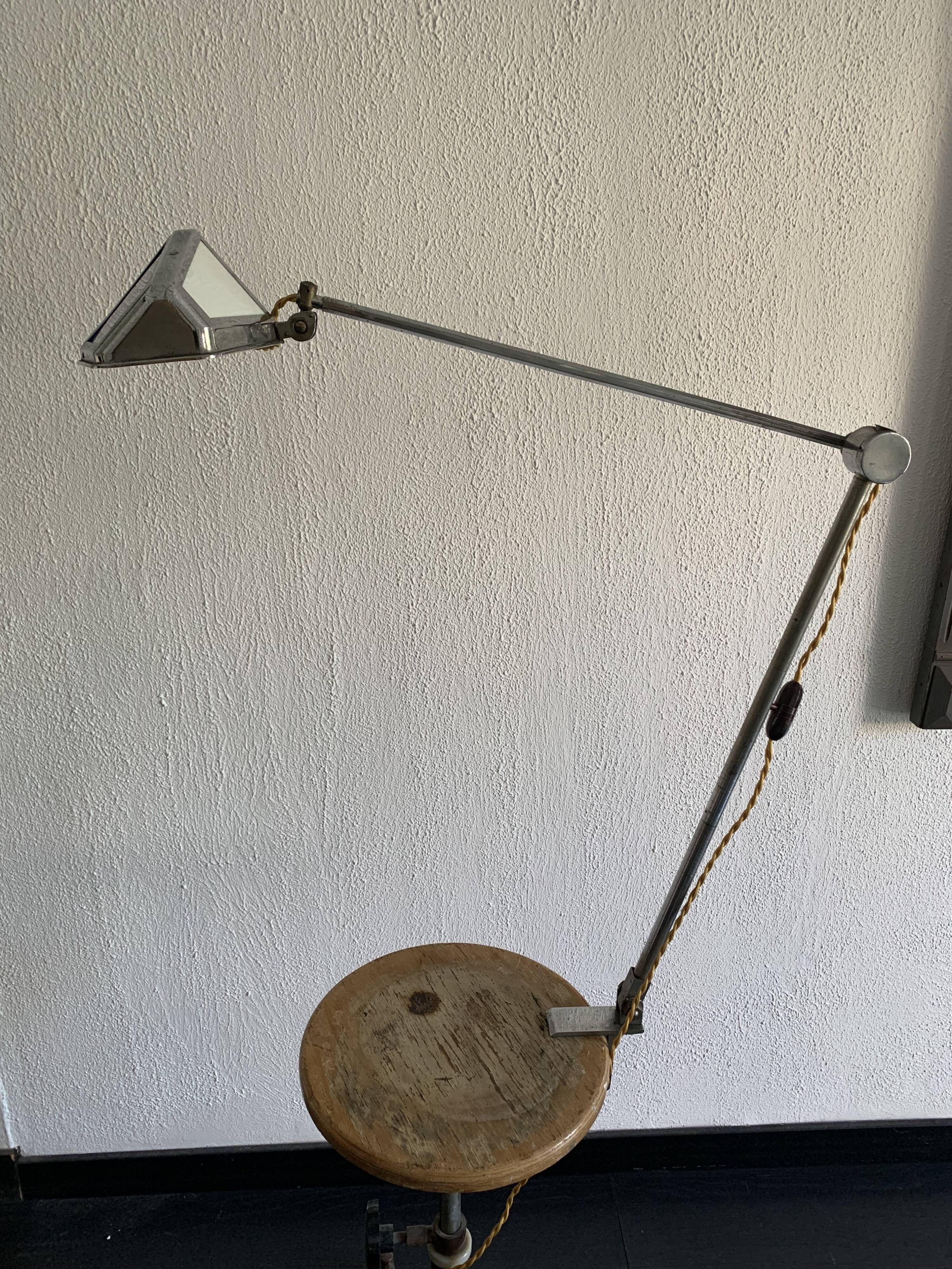 Large vintage 1920s Pirouett architect Art Deco lamp - 50 cm