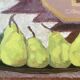 “Still life with pears” by Liliane Mallet-Hecq Oil on panel.