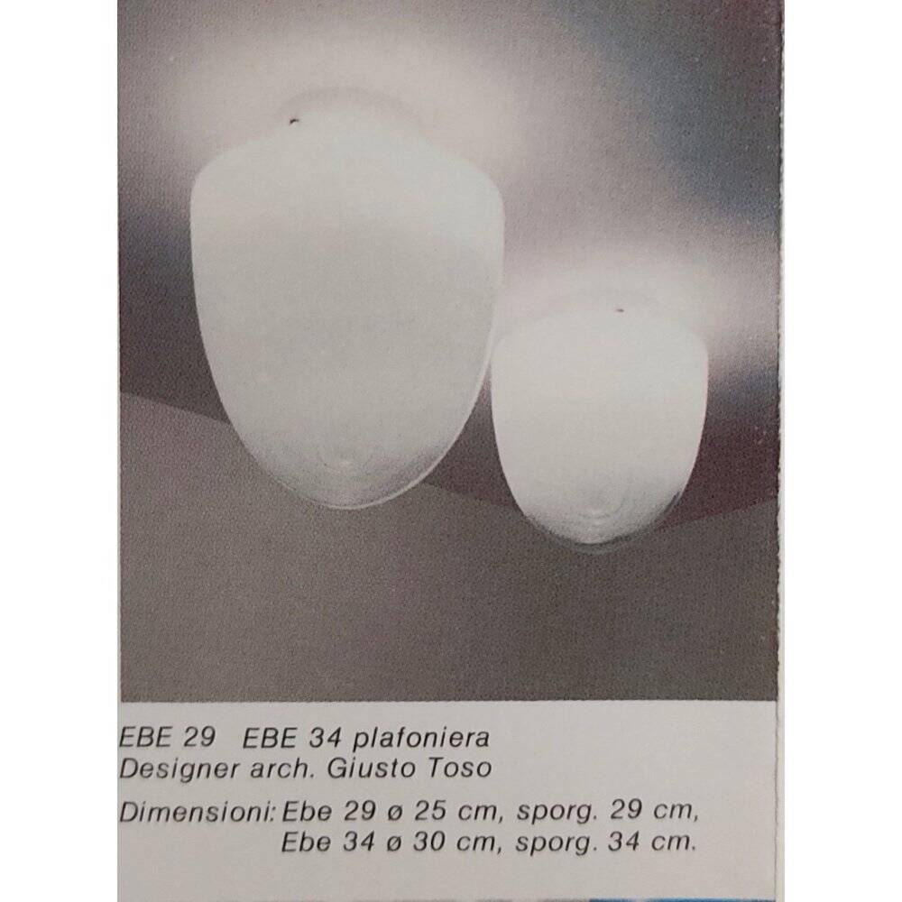 Ebe 34 ceiling light in Murano glass by Giusto Toso for Leucos, 1970s.