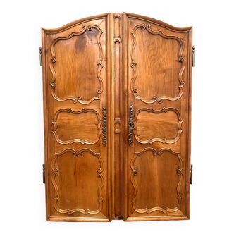 Pair of doors with solid cherry frame XVIII century