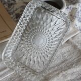Duralex Lesieur vintage molded glass butter dish