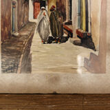 Orientalist watercolor signed, 1947