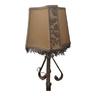 Wrought iron foot lamp