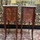 Pair of Louis XV/Transition style bedside tables in marquetry