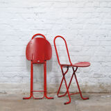 Pair of folding chairs Thema model "Dafne" by Gastone Rinaldi 1970s