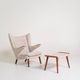 “Papa Bear” armchair and ottoman by Hans J. Wegner for A.P. Stolen, Denmark