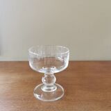 Set of 6 vintage 70s crystal champagne glasses