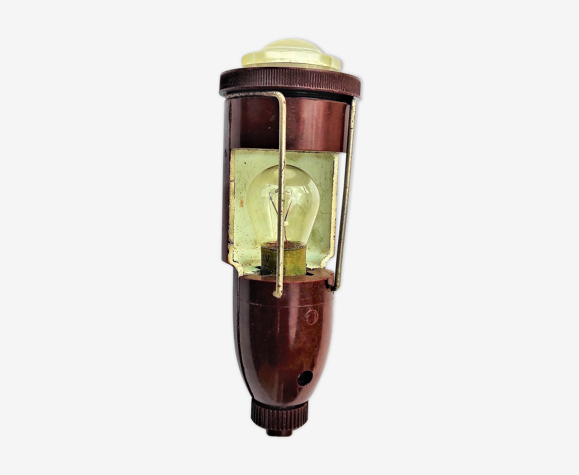 Lampe baladeuse en bakélite pour voiture ancienne avec son crochet de fixation