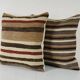 Set of 2 vintage kilim cushion covers 61x61 cm