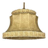 Vintage leather pendant lamp, 1950s.
