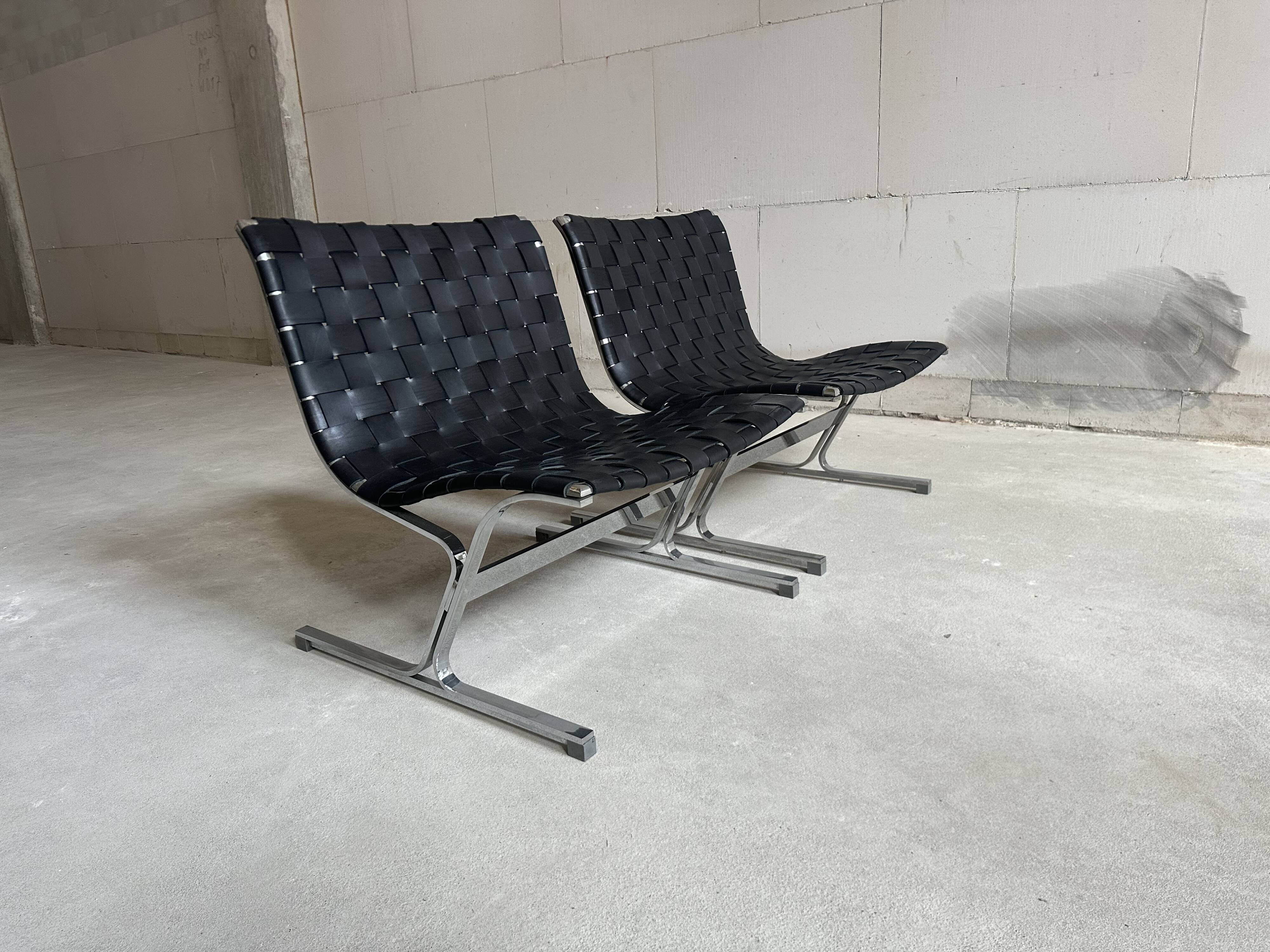 PLR1 Luar lounge chairs by Ross Littell for ICF De Padova Italy 1960s
