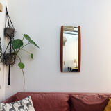 Scandinavian teak mirror 35x79cm