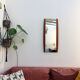 Miroir scandinave en teck 35x79cm