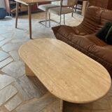 Oblong travertine coffee table oblong rectangular coffee table raw travertine
