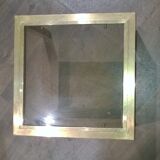 Square brass side table