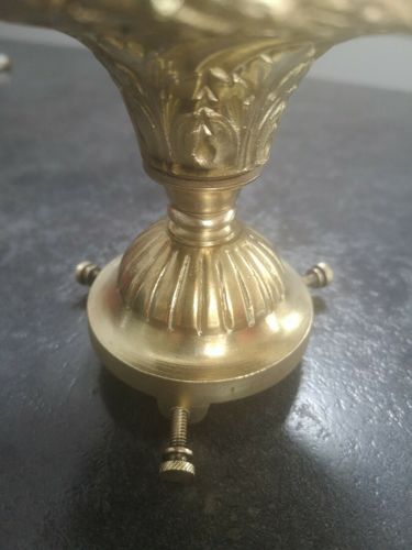 Ceiling lamp/wall lamp/suspension bronze/glass art deco glass signed HOLOPHANE PATENT