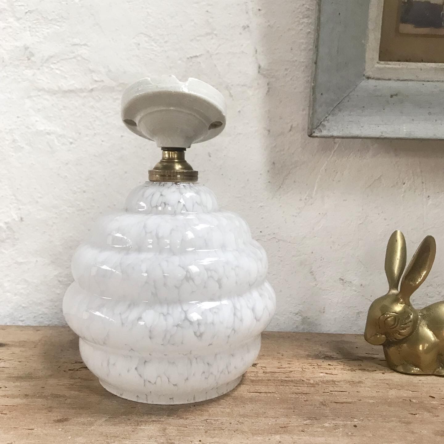 Art deco wall lamp in glass by Clichy