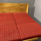 Mid-century folding sofa bed by Drevotvar, 1970s, Czechoslovakia
