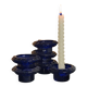 Navy blue candle holders