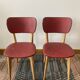 Pair of red skai chairs