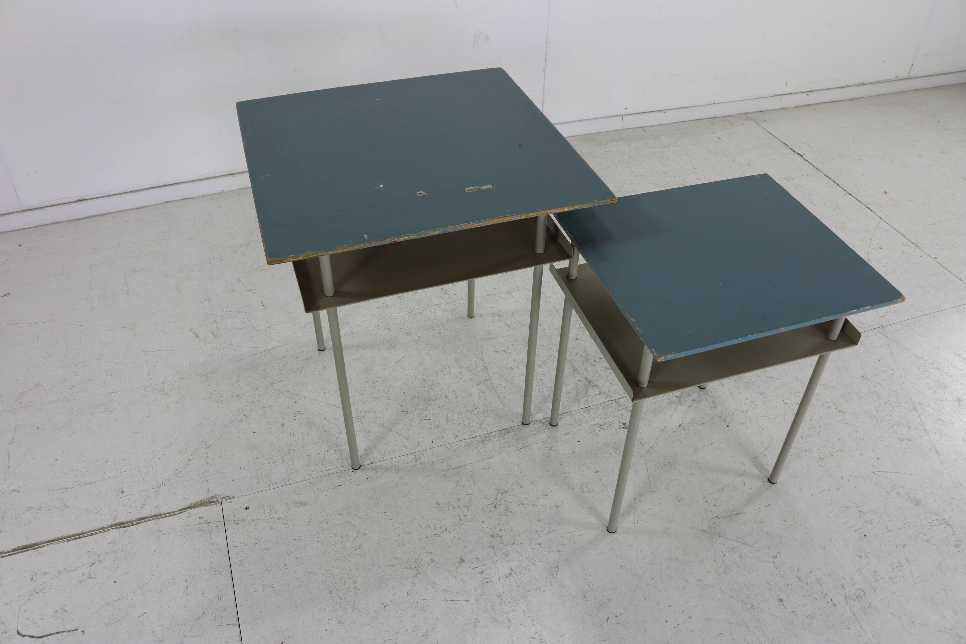Dutch design set of two sidetables by Wim Rietveld for Auping Holland