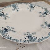 Round dish 1 in old earthenware from Longwy Lorrain model